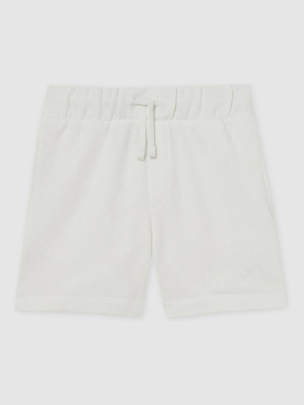 9-13 yrs Cotton Brand-Embroidered Shorts Off White | Children & Baby