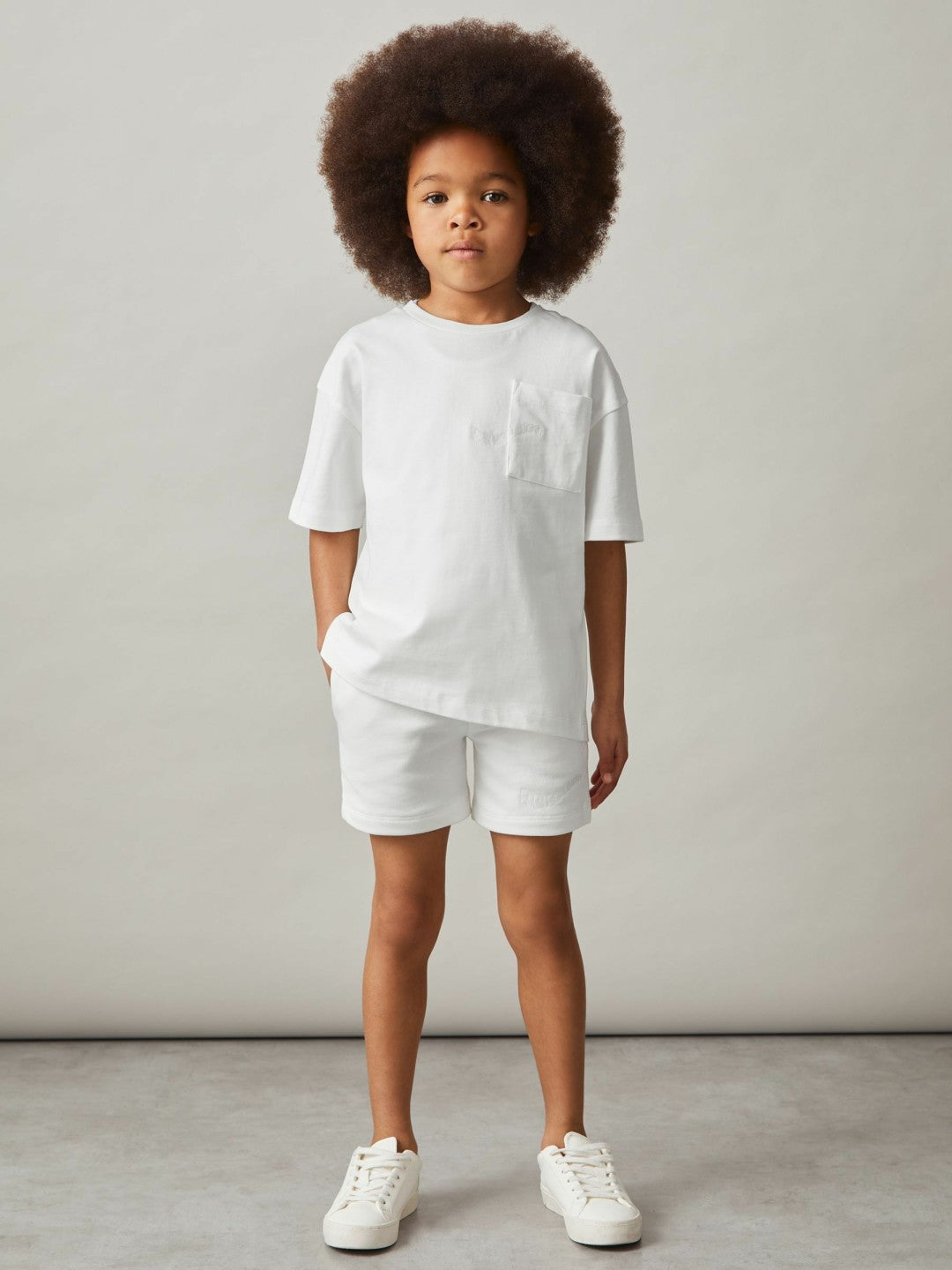 3-9 yrs Cotton Palm-Embroidery Oversize T-Shirt Off White | Children & Baby