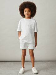 13-14 yrs Cotton Palm-Embroidery Oversize T-Shirt Off White | Children & Baby