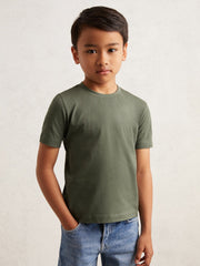 3-9 yrs Crew Neck T-Shirt Dark Sage | Children & Baby