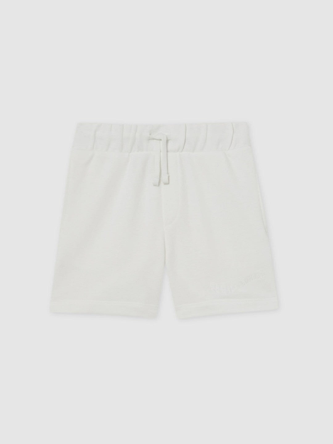 13-14 yrs Cotton Brand-Embroidered Shorts Off White | Children & Baby