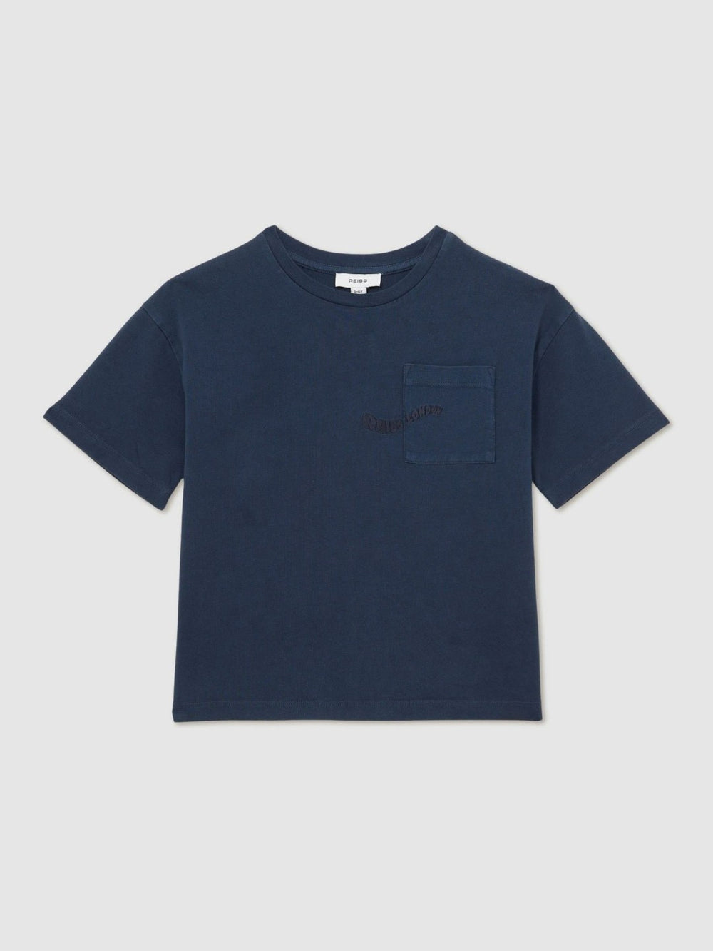 9-13 yrs Cotton Palm-Embroidery Oversize T-Shirt Washed Navy | Children & Baby