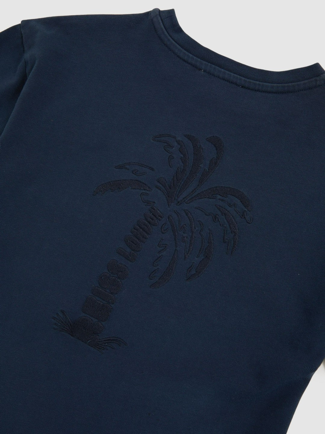 9-13 yrs Cotton Palm-Embroidery Oversize T-Shirt Washed Navy | Children & Baby