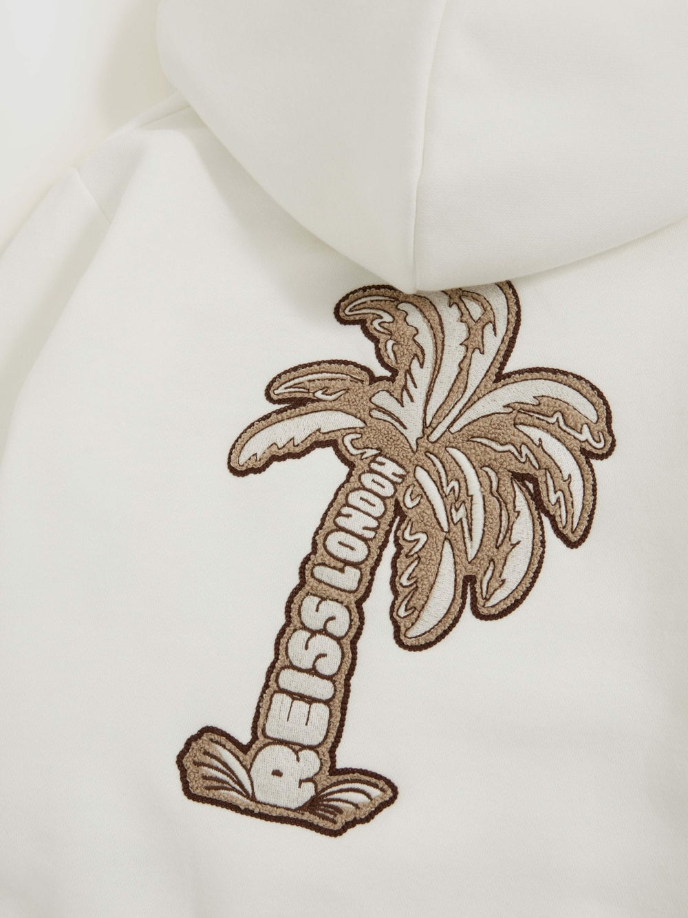 9-13 yrs Cotton-Blend Palm-Embroidered Hoodie Off White | Children & Baby