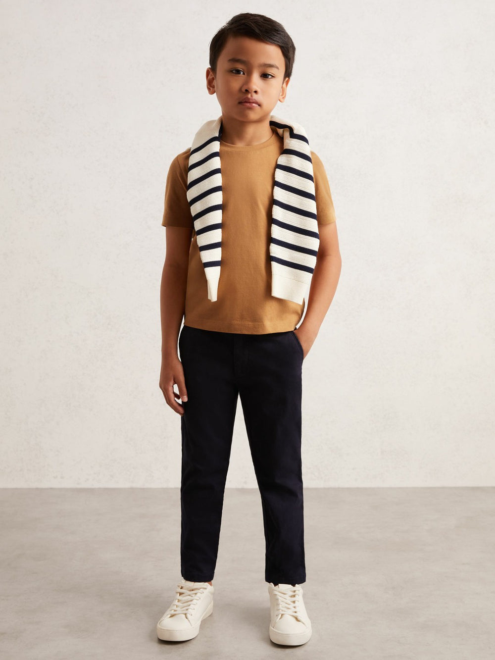 9-13 yrs Crew Neck T-Shirt Tan Brown | Children & Baby
