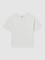 9-13 yrs Cotton Palm-Embroidery Oversize T-Shirt Off White | Children & Baby