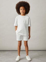 9-13 yrs Cotton Palm-Embroidery Oversize T-Shirt Off White | Children & Baby