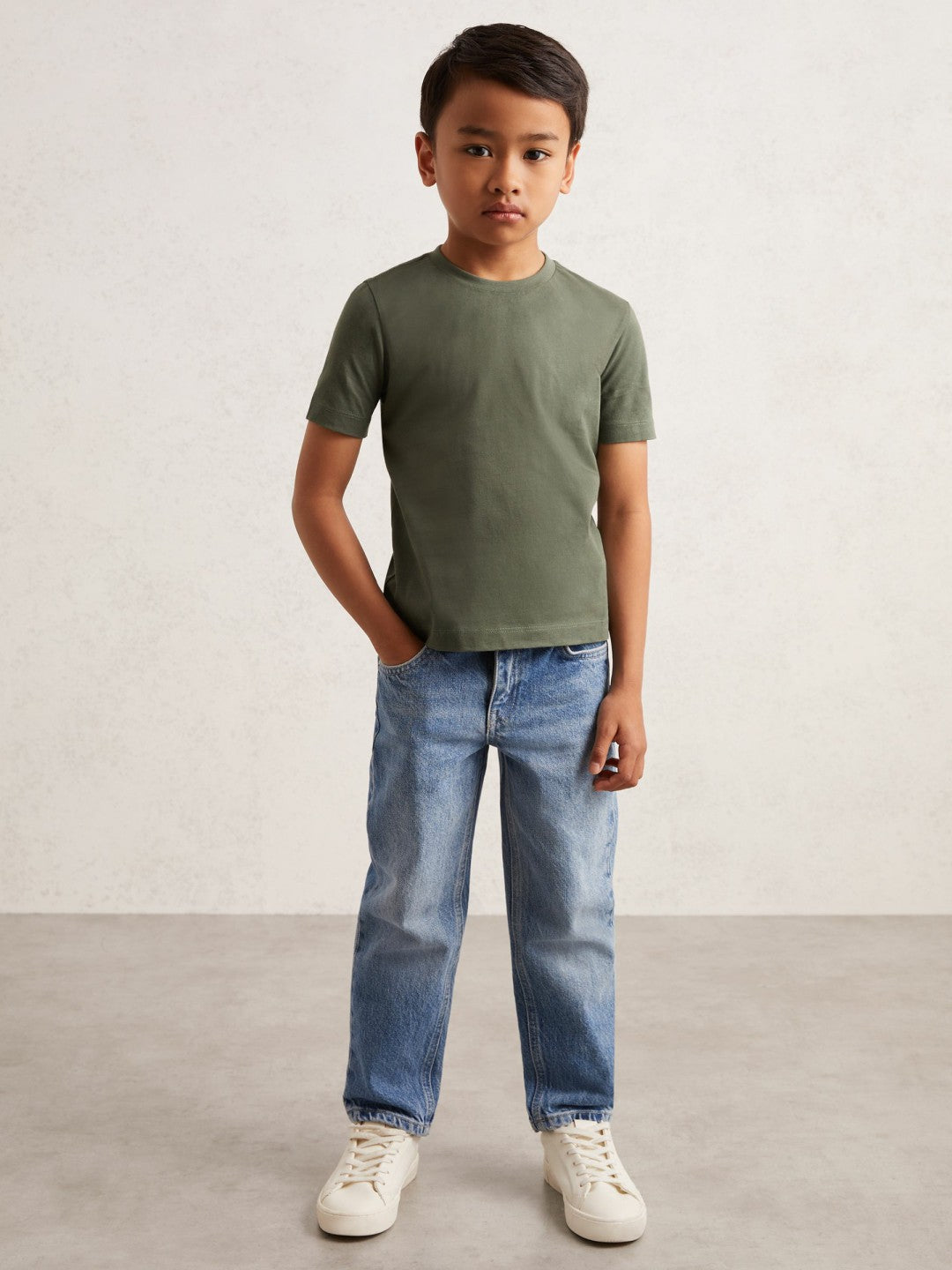 9-13 yrs Crew Neck T-Shirt Dark Sage | Children & Baby