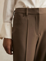 Petite Flared Suit Trousers Mink Neutral | Women