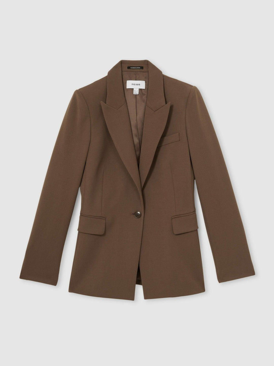 Tailored Single Breasted Suit Blazer Mink Neutral | Women