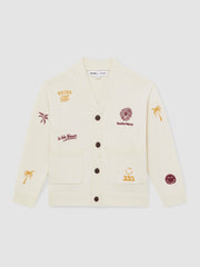 9-13 yrs SmileyWorld Embroidery Cardigan Unisex Fit Off White | Children & Baby