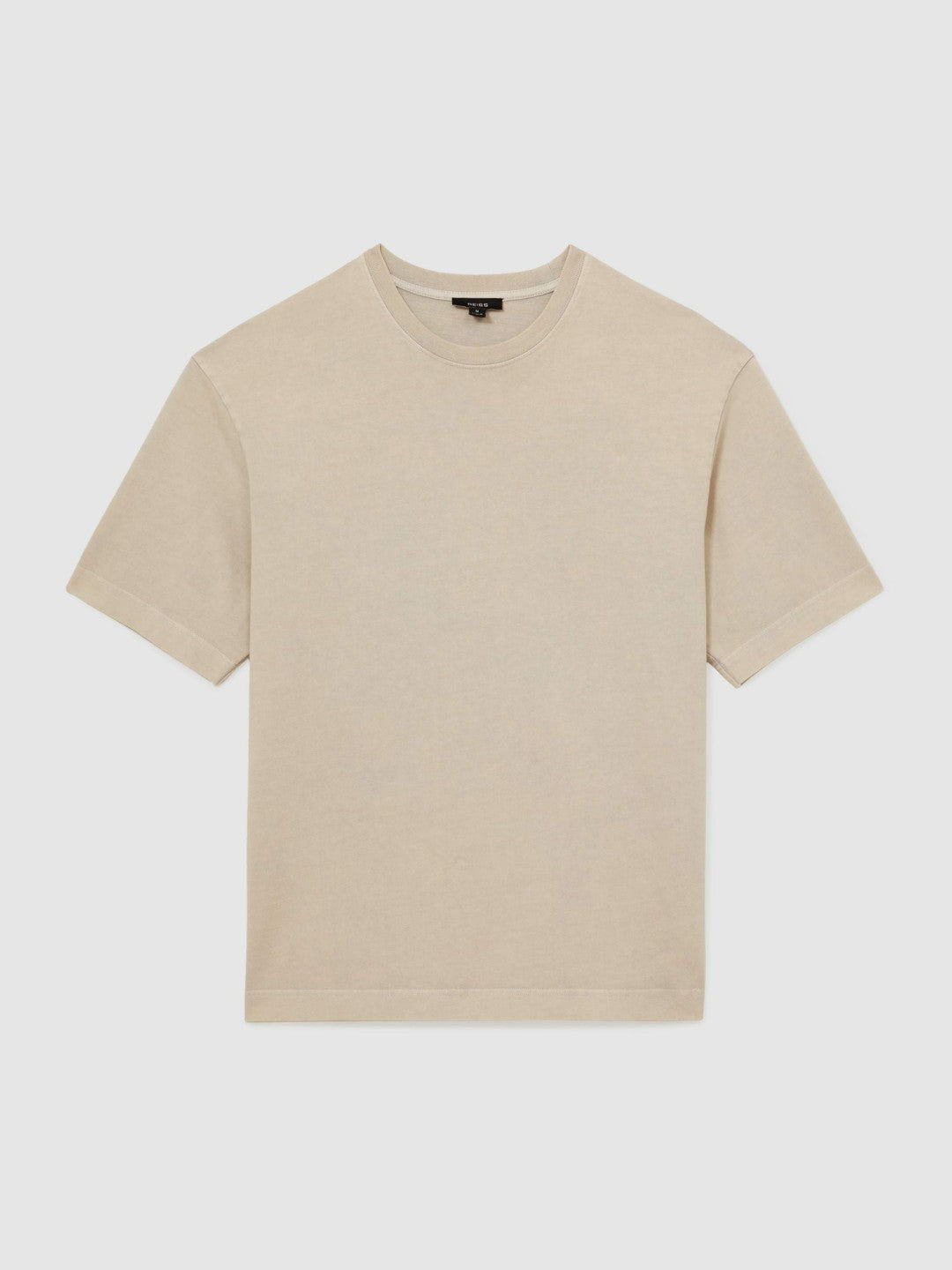 Cotton Garment-Dyed Oversize T-Shirt Oatmeal | Men