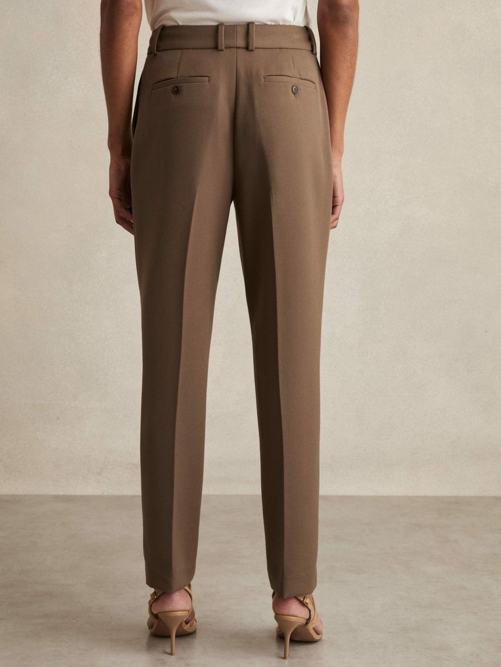 Slim Fit Suit Trousers Mink Neutral | Women