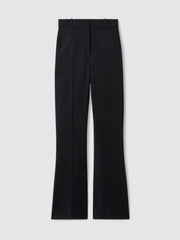 Wool-Blend Wide-Leg Suit Trousers Navy | Women