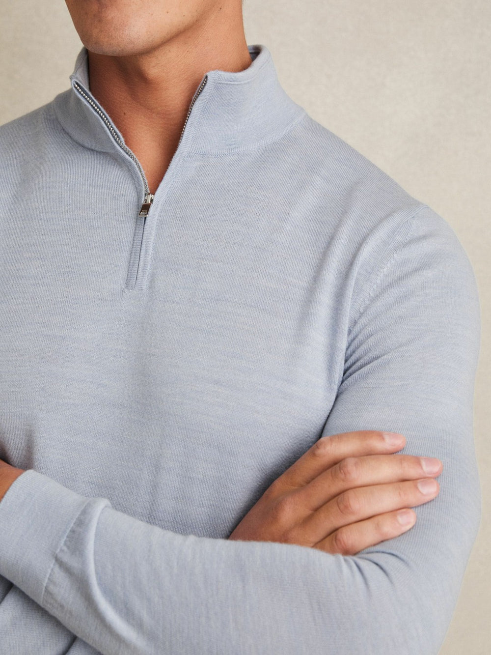 Merino Wool Half-Zip Jumper  | Men