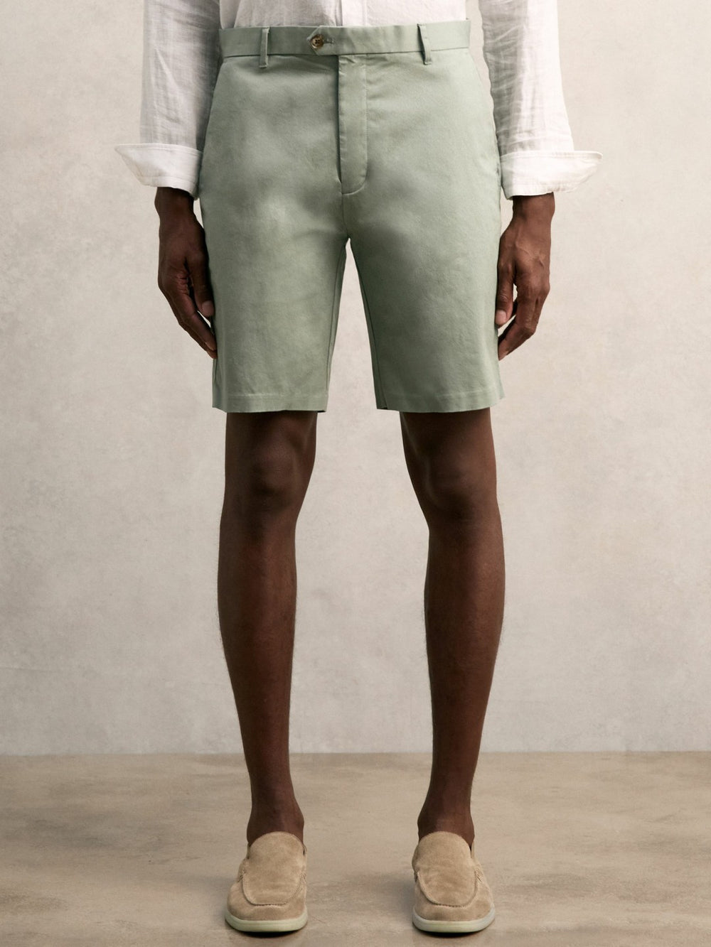 Short Length Casual Chino Shorts Pistachio | Men