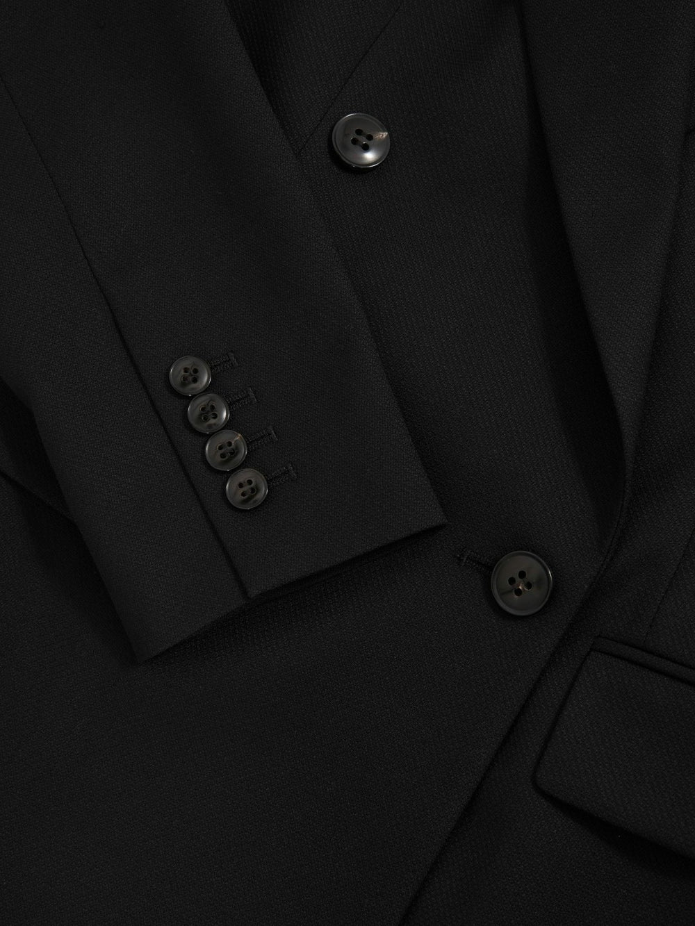 Petite Wool Blend Double Breasted Suit Blazer Black | Women