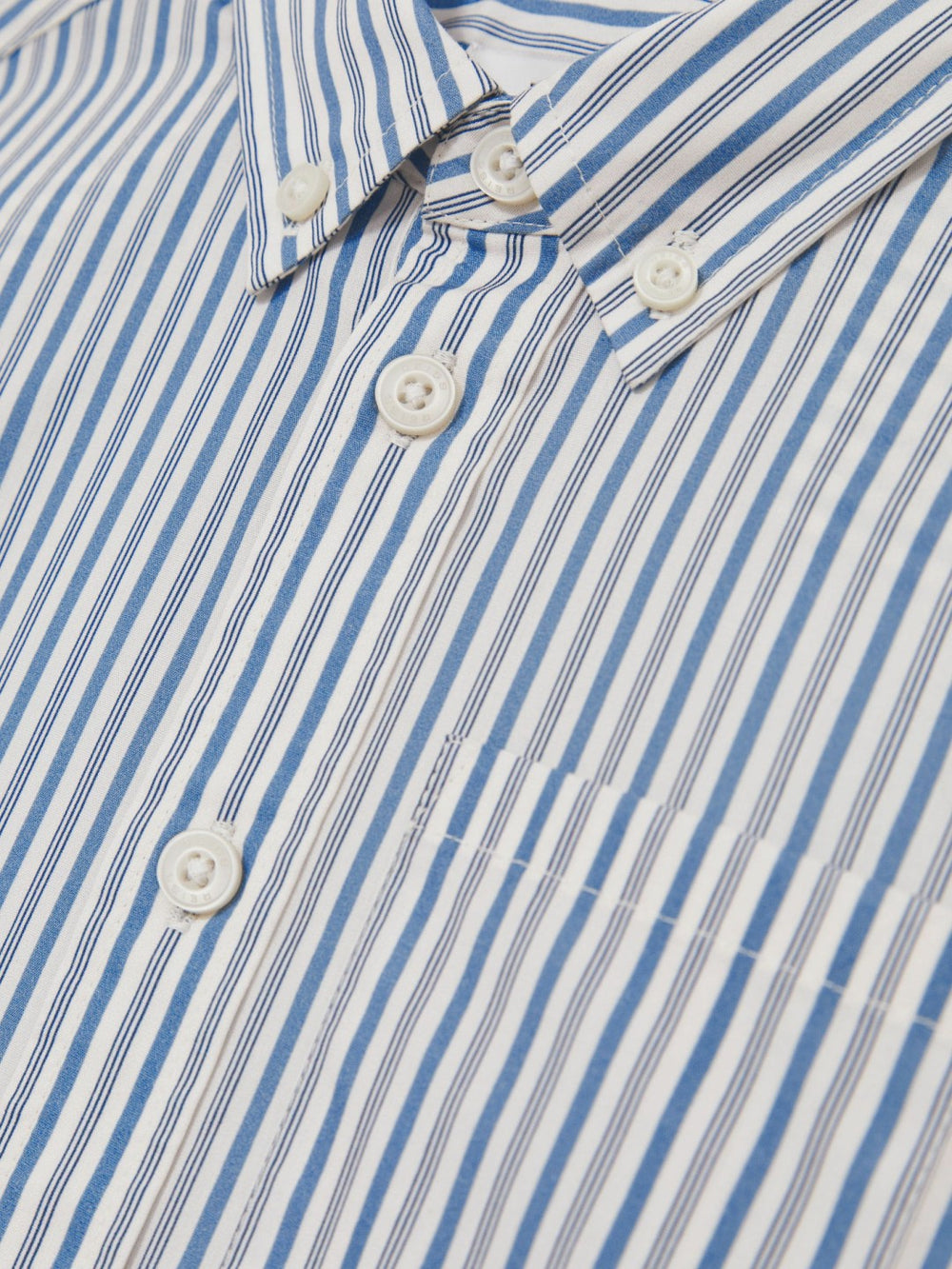 9-13 yrs Cotton-Poplin Striped Oversize Shirt Blue/White | Children & Baby