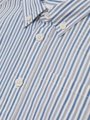 9-13 yrs Cotton-Poplin Striped Oversize Shirt Blue/White | Children & Baby