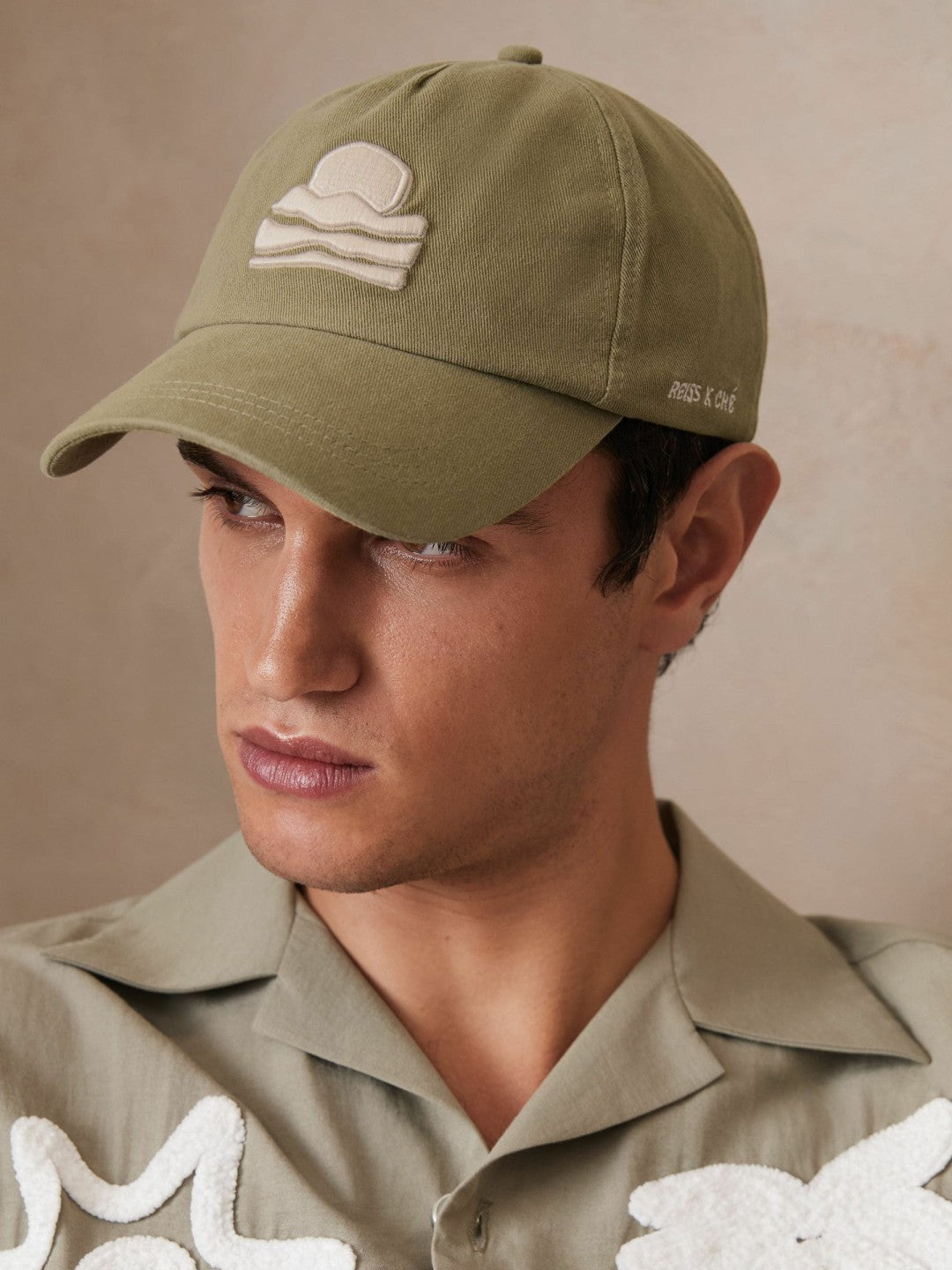 Sunset-Embroidered Cap Washed Sage | Men