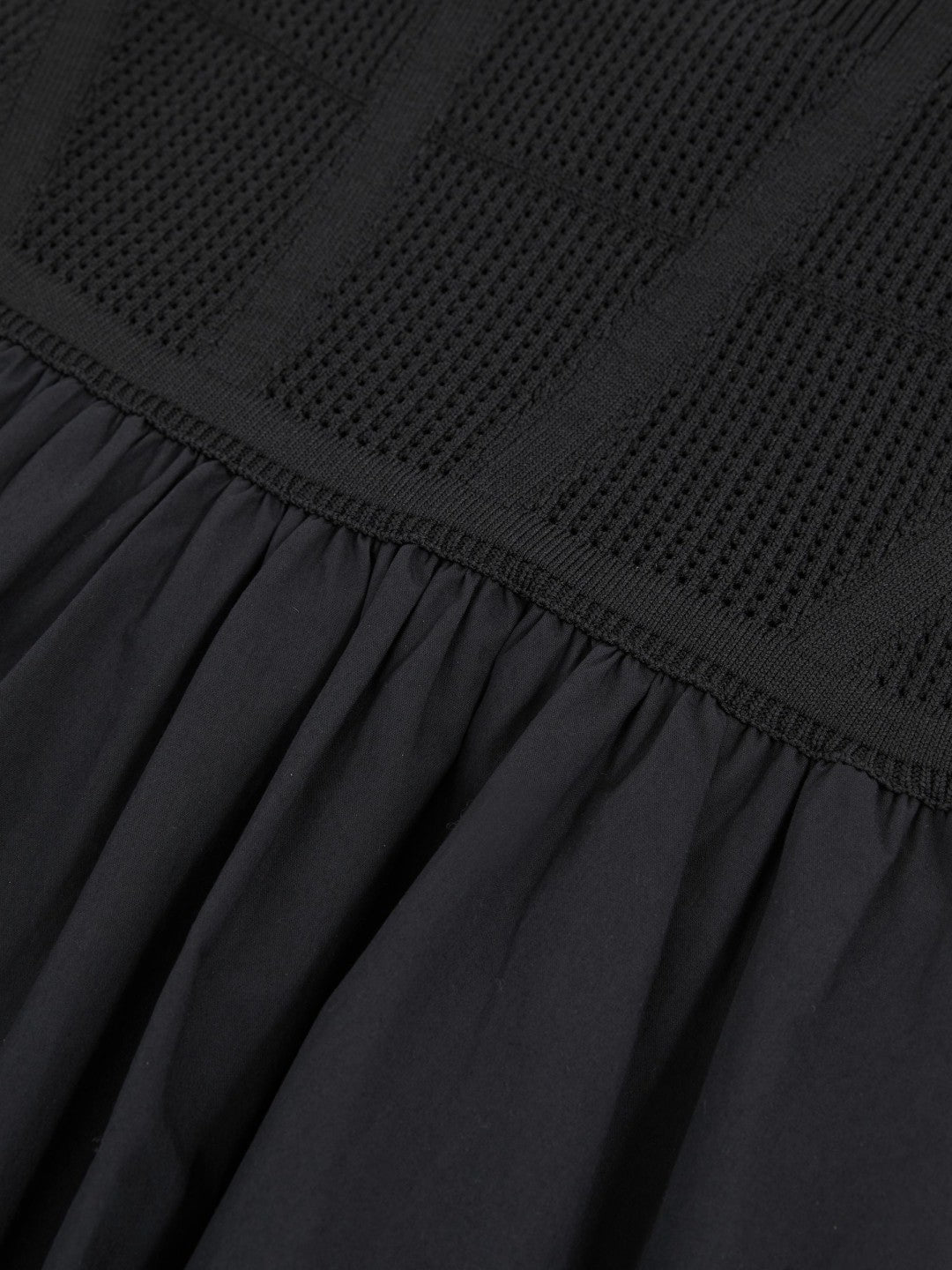 Perforated-Knit Cotton-Skirt Midi Dress Navy | Women