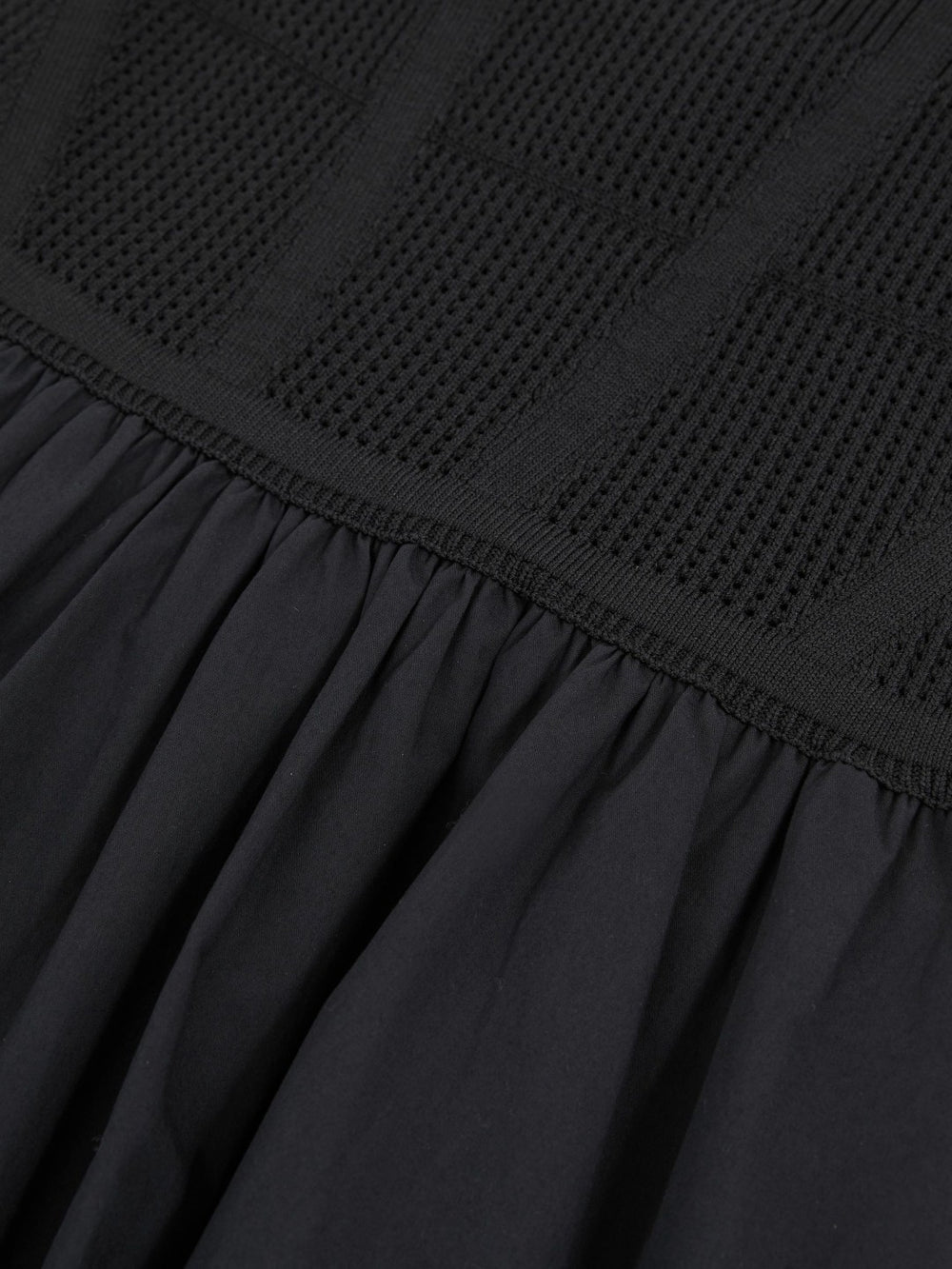 Perforated-Knit Cotton-Skirt Midi Dress Navy | Women