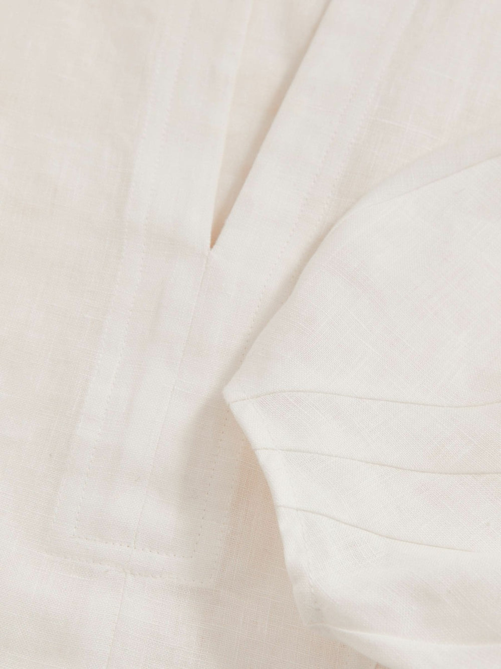 Linen Balloon-Sleeve Top Ivory | Women