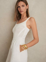 Perforated-Knit Wide-Leg Jumpsuit Ivory | Women
