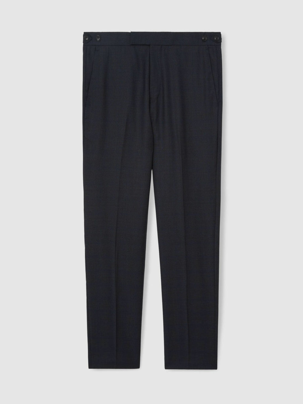 Wool Check Slim-Fit Suit Trousers Navy | Men