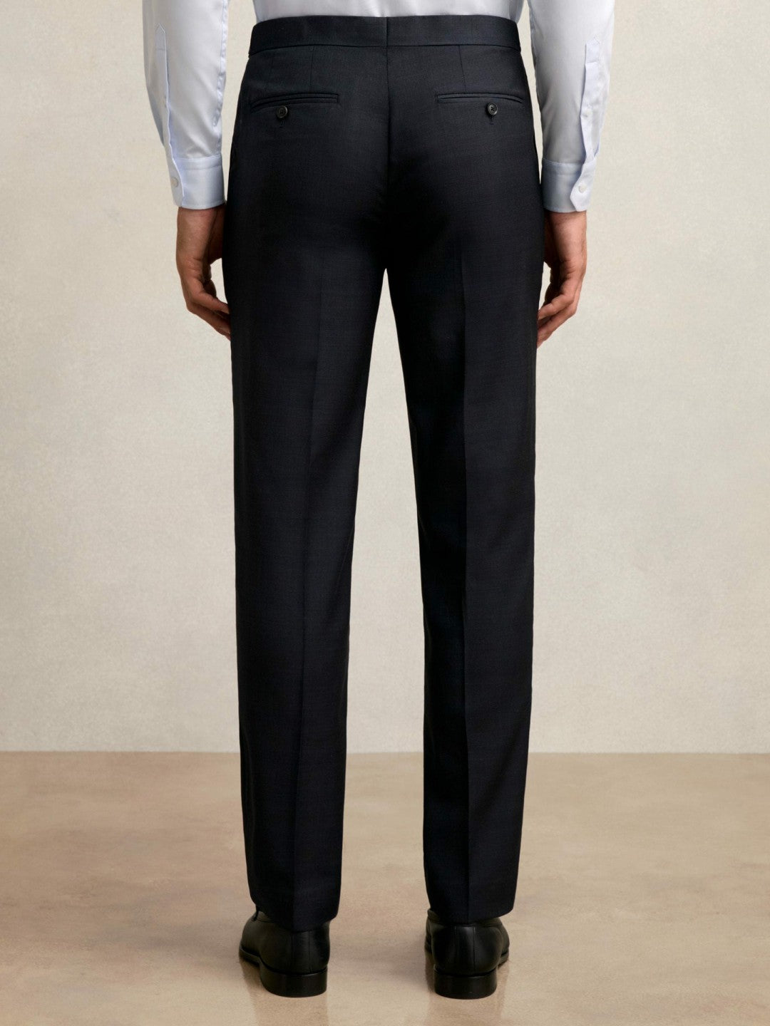 Wool Check Slim-Fit Suit Trousers Navy | Men