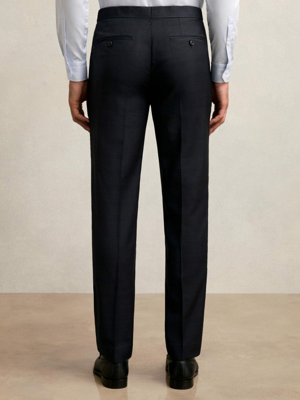 Wool Check Slim-Fit Suit Trousers Navy | Men