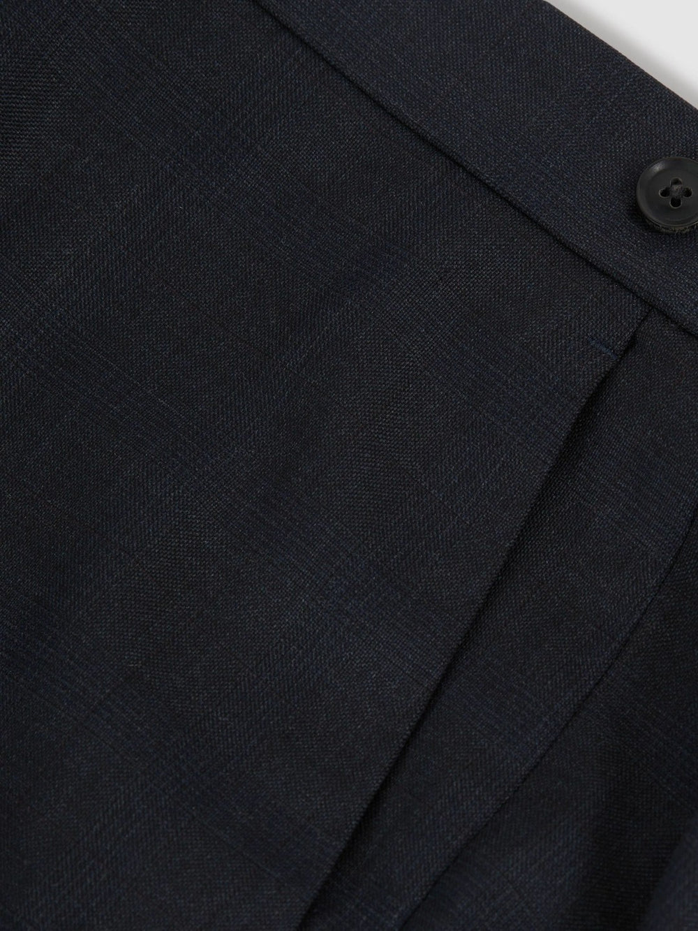 Wool Check Slim-Fit Suit Trousers Navy | Men