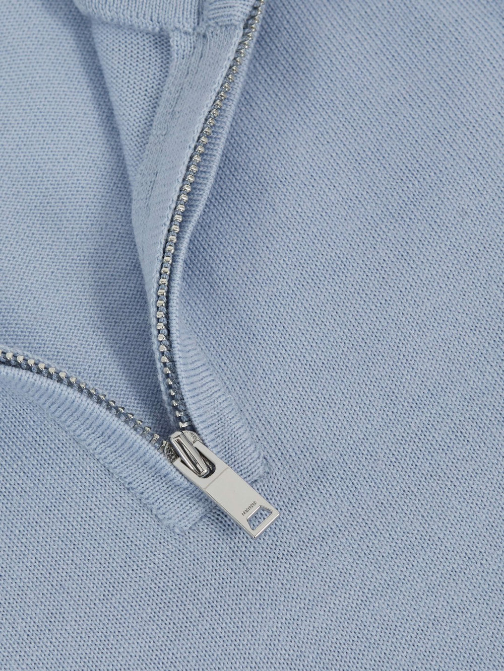 9-13 yrs Merino Wool Half-Zip Funnel Neck Jumper Soft Blue Melange | Children & Baby