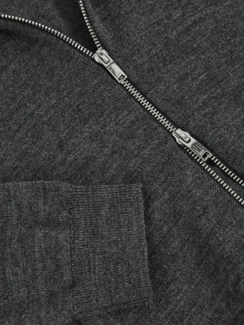3-9 yrs Merino Wool-Blend Zip-Through Cardigan Derby Grey Melange | Children & Baby