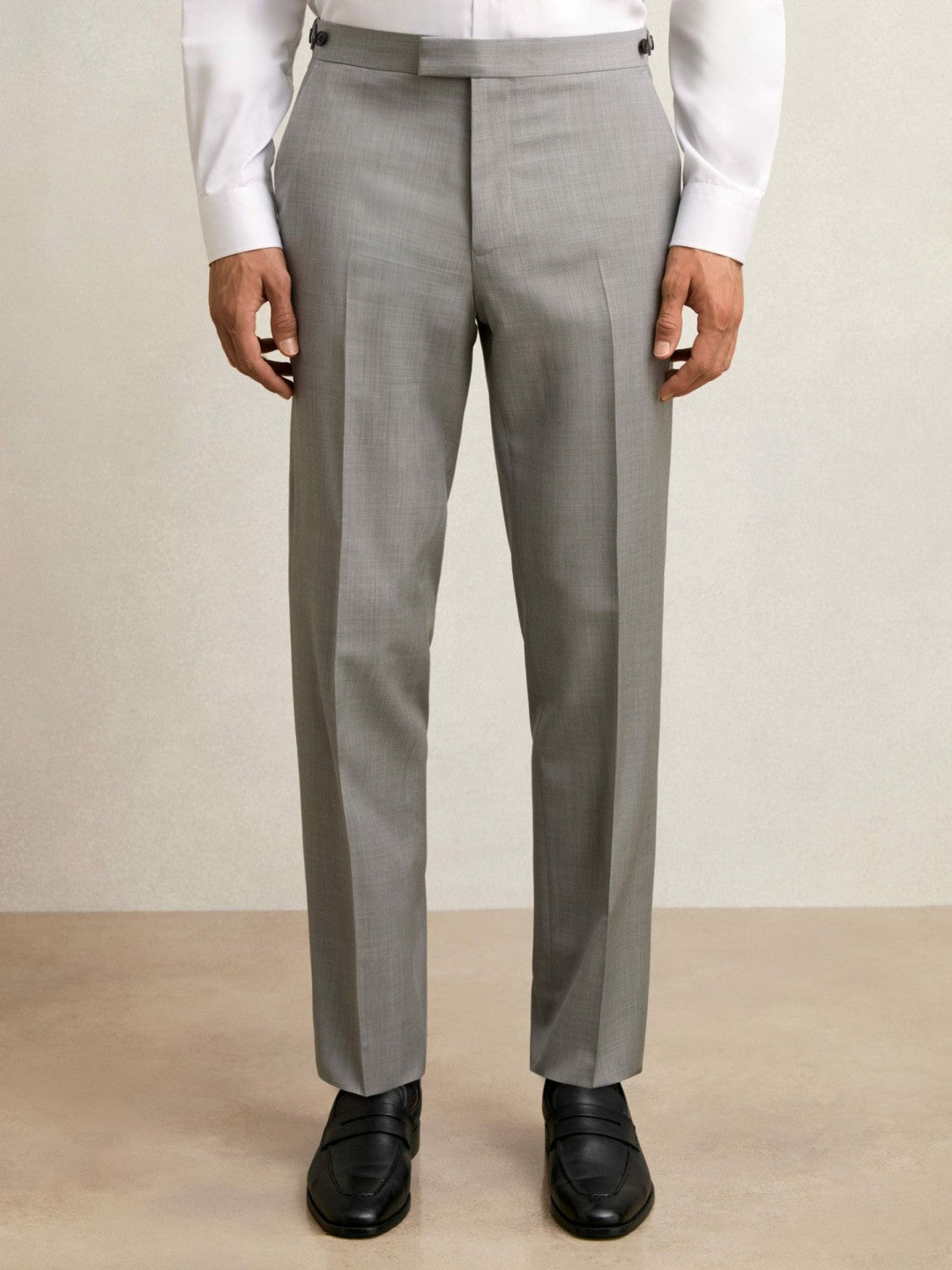 Slim-Fit Wool Suit Trousers Mid Grey | Men
