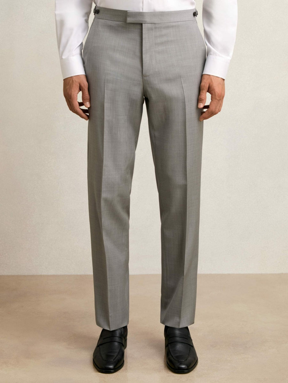 Slim-Fit Wool Suit Trousers Mid Grey | Men