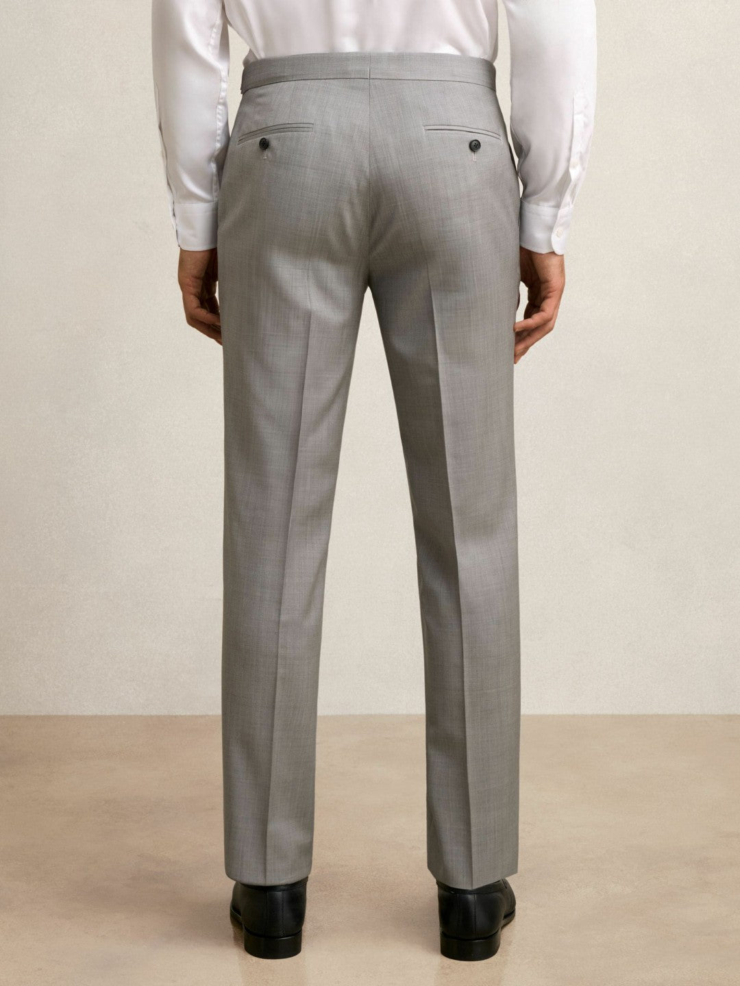 Slim-Fit Wool Suit Trousers Mid Grey | Men