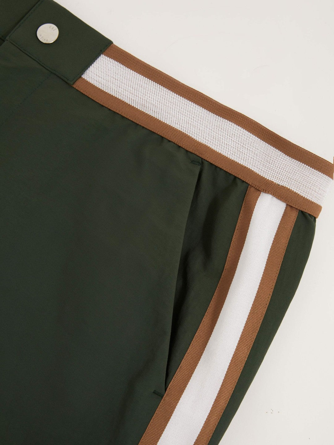| Ché Stripe-Trim Swim Shorts Pine Green | Men