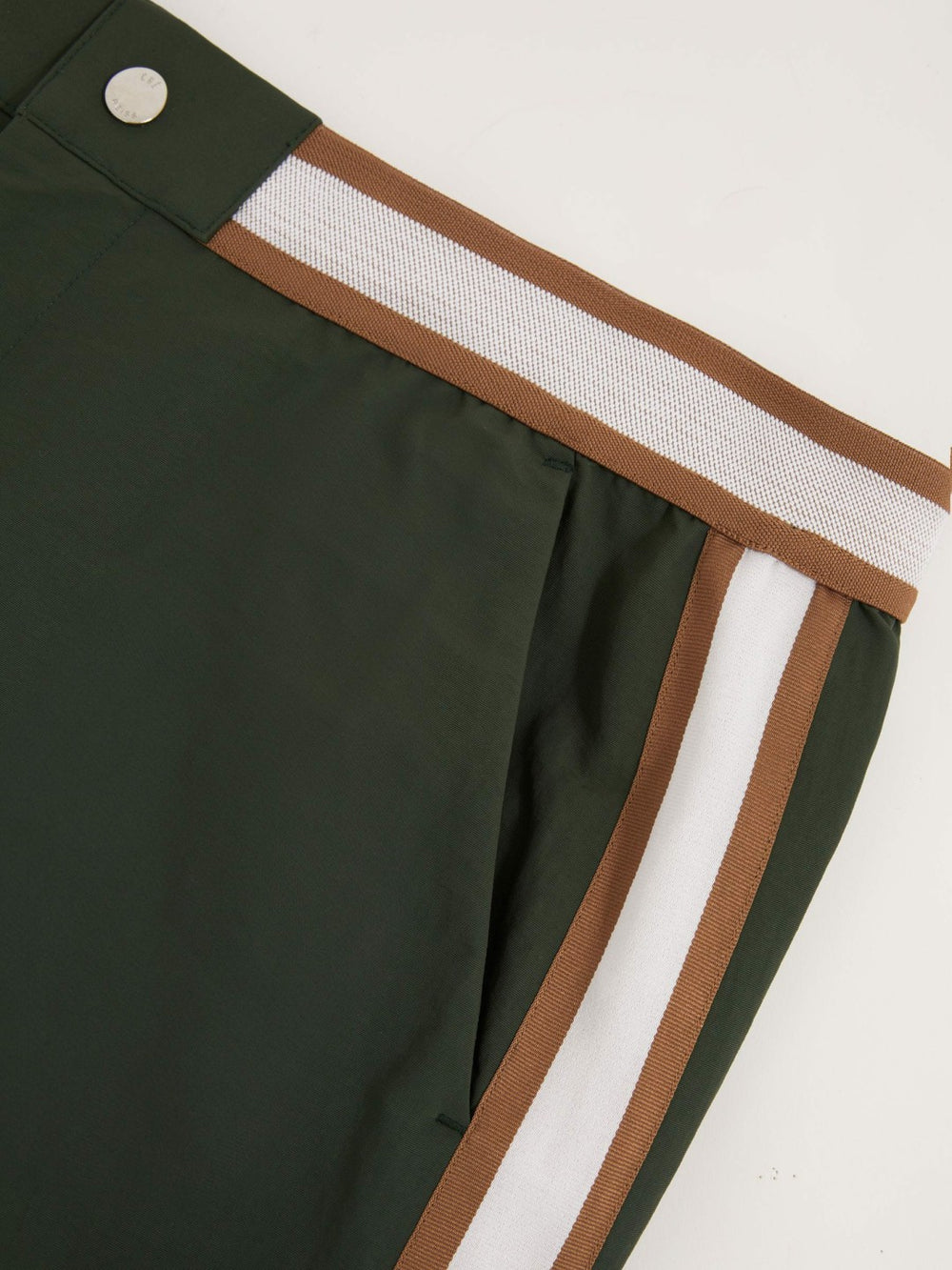 | Ché Stripe-Trim Swim Shorts Pine Green | Men