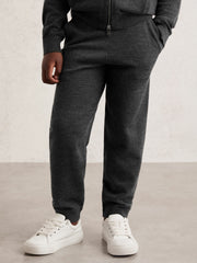 3-9 yrs Merino Wool Cuffed Joggers Derby Grey Melange | Children & Baby