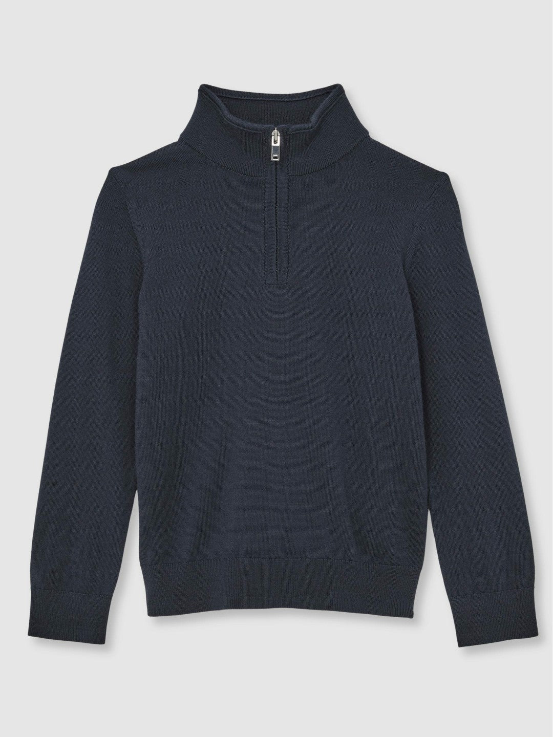 9-13 yrs Merino Wool Half-Zip Funnel Neck Jumper Midnight Navy | Children & Baby