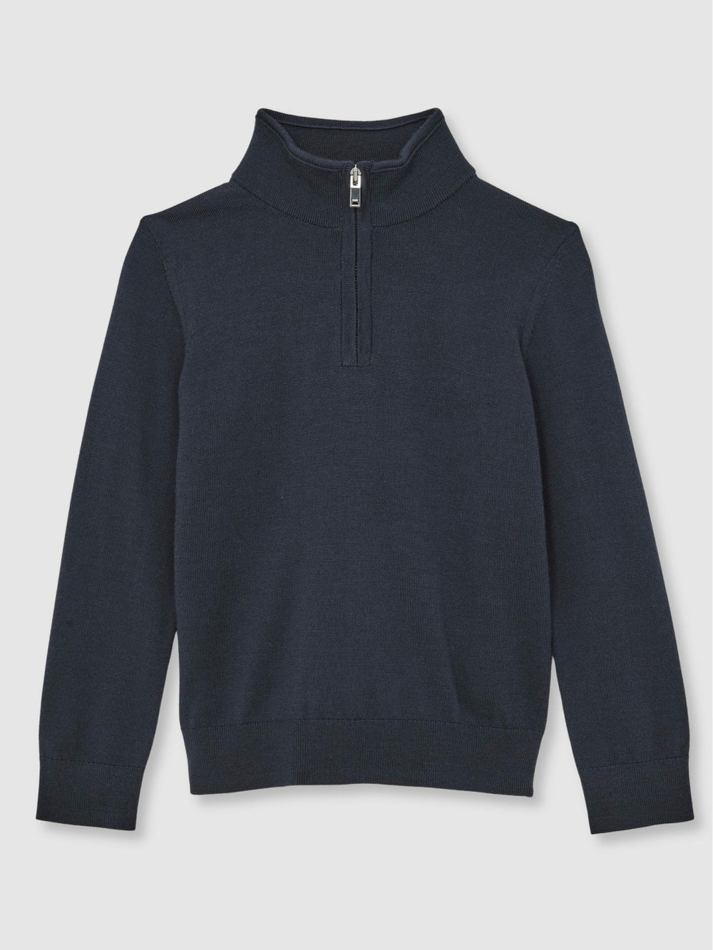 9-13 yrs Merino Wool Half-Zip Funnel Neck Jumper Midnight Navy | Children & Baby