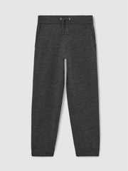 9-13 yrs Merino Wool Cuffed Joggers Derby Grey Melange | Children & Baby