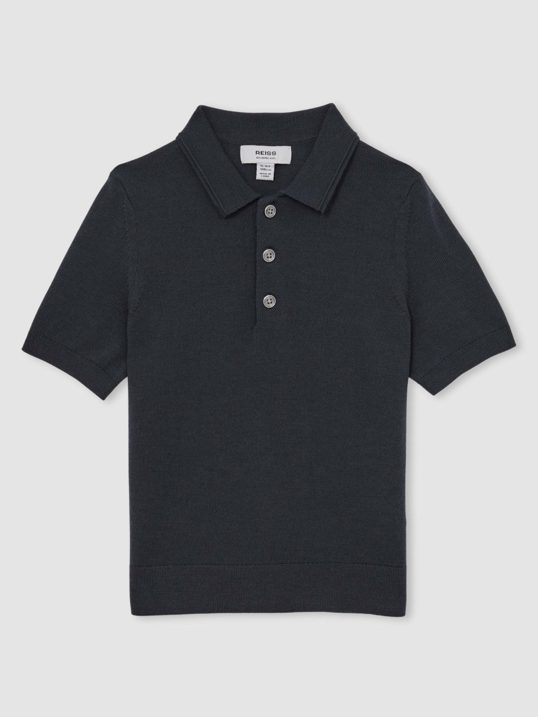 3-9 yrs Merino Wool Short Sleeve Polo Shirt Midnight Navy | Children & Baby