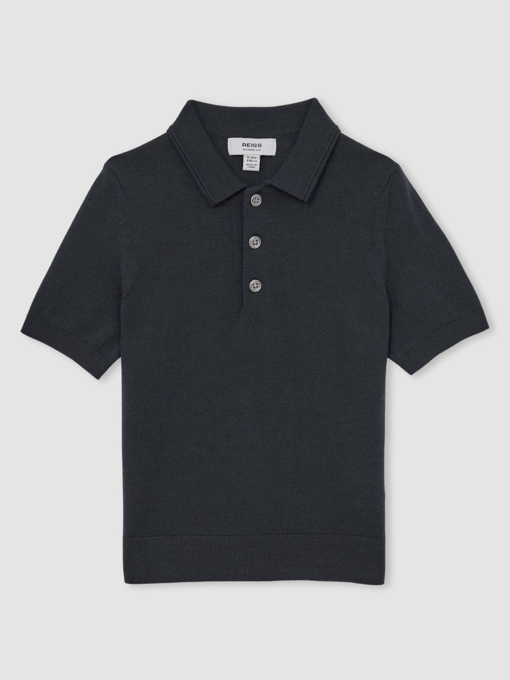 9-13 yrs Merino Wool Short Sleeve Polo Shirt Midnight Navy | Children & Baby