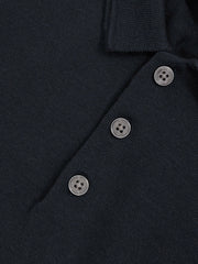 9-13 yrs Merino Wool Short Sleeve Polo Shirt Midnight Navy | Children & Baby