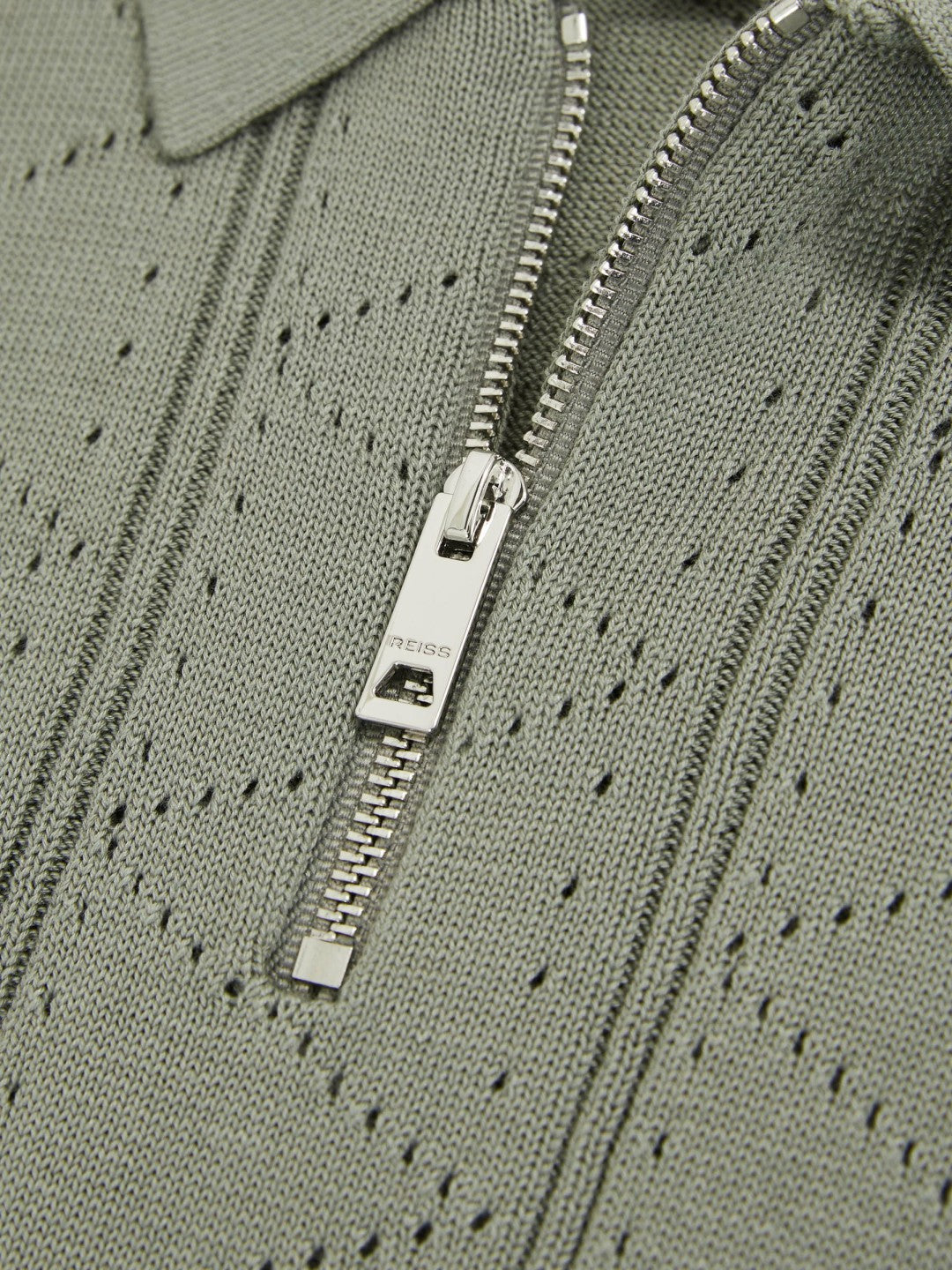 3-9 yrs Half-Zip Pointelle Polo Shirt Sage | Children & Baby
