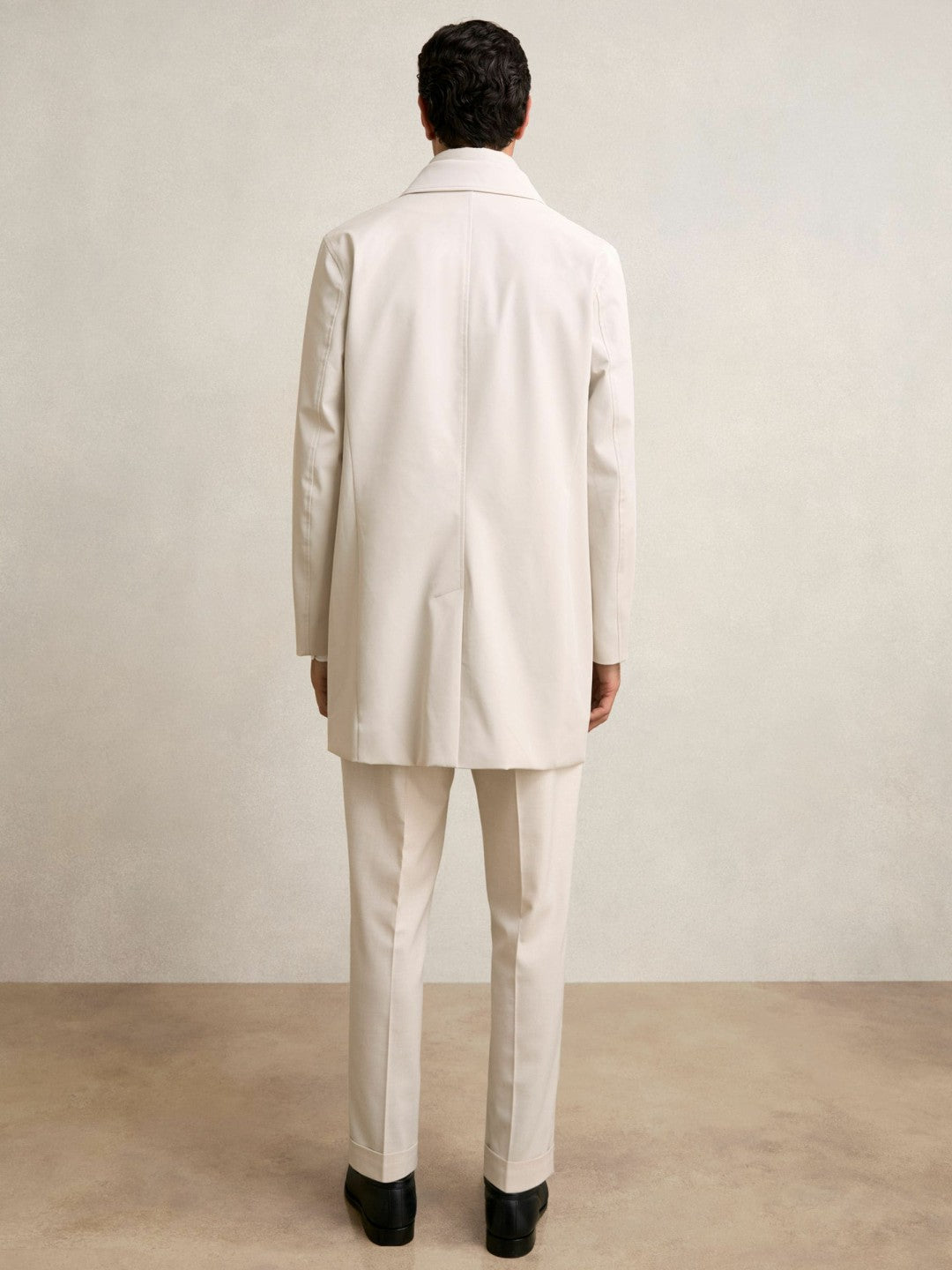 Hybrid Removable Funnel Neck Overcoat Light Stone | Men