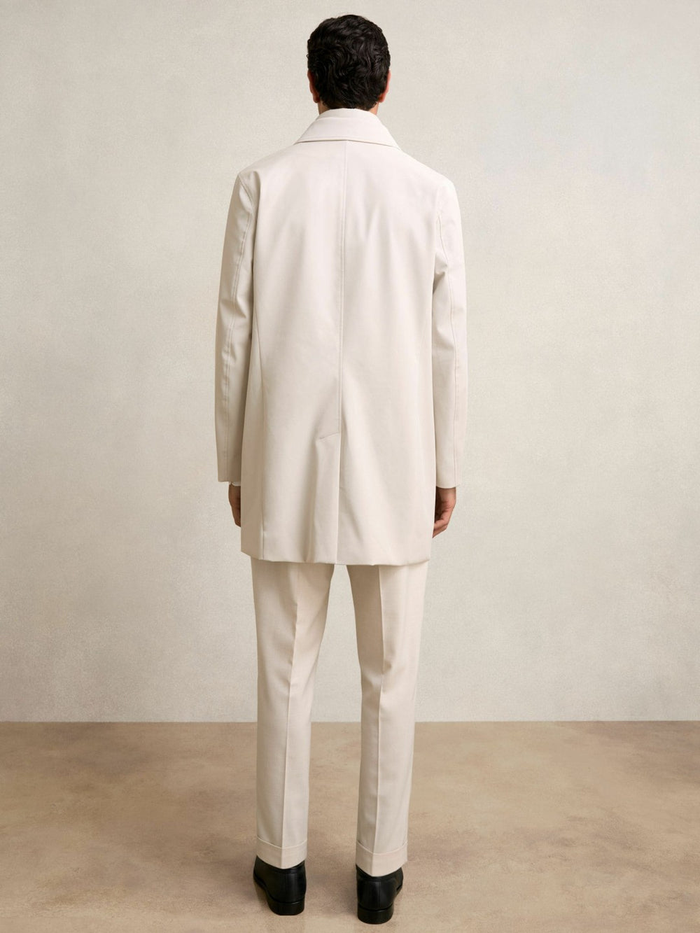Hybrid Removable Funnel Neck Overcoat Light Stone | Men