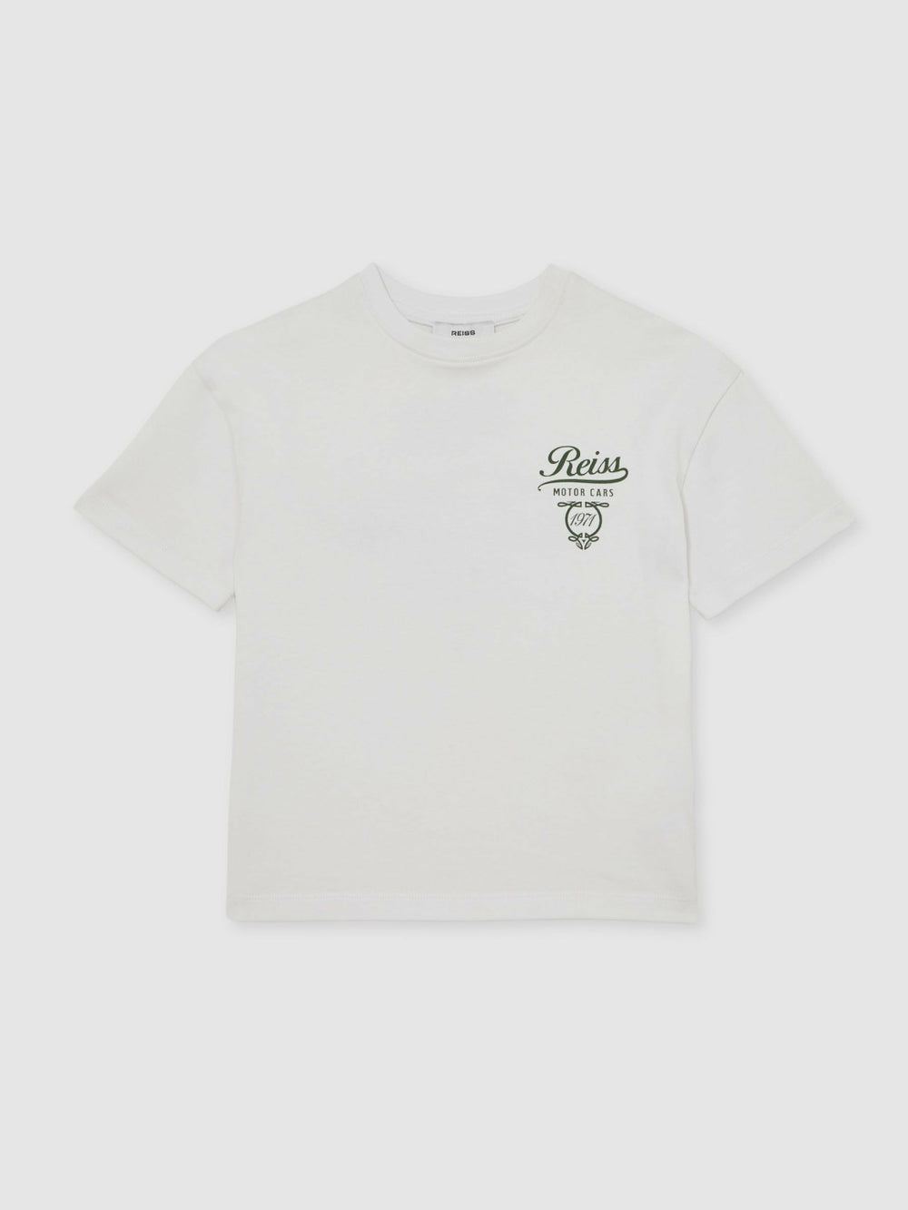 3-9 yrs Cotton Motor Cars-Print T-Shirt White/Green | Children & Baby